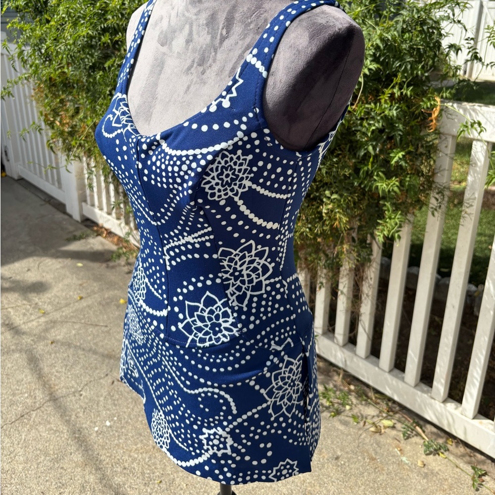 Vintage 1960s Pinup Girl Lined, Skirted Bathing Suit, In Awesome Condition.